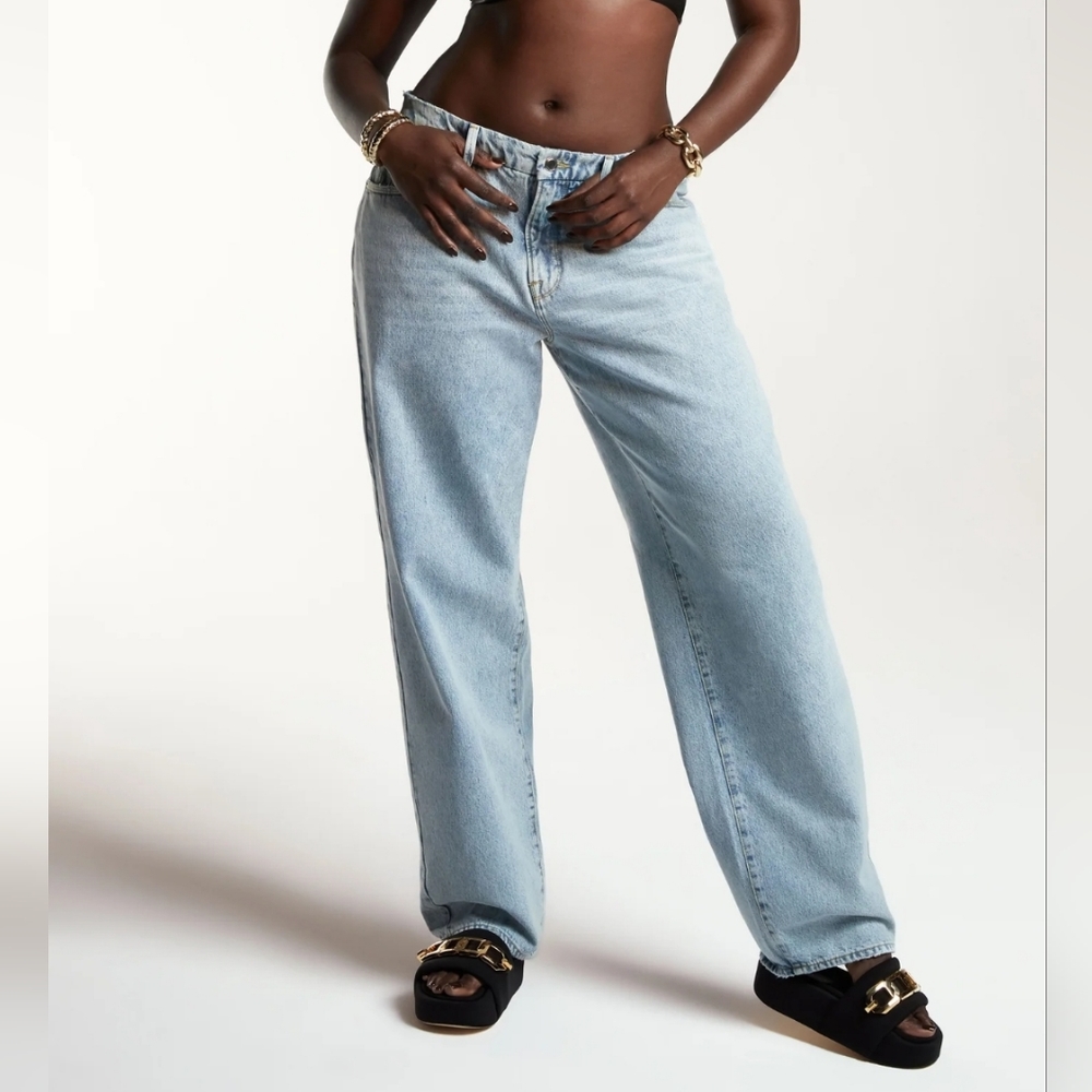Good American size 8 l 29 Good 90's Loose Fit Women's Jean High Rise 34" Inseam
